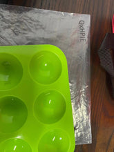 Load image into Gallery viewer, QxHPIE 6 Holes Half Sphere Silicone Molds, 2 Packs Medium Semi Sphere Silicone Mold For Baking Chocolate Bomb, Dome Cake, Jelly - Green