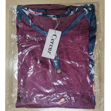 Load image into Gallery viewer, Cercur Women's Reglan Sleeve Florals Prints Crew Neck Top Casual Patchwork Blouses Tshirt