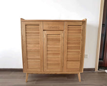 Load image into Gallery viewer, QEWEEQ Multi-Layer Simple Modern Shoe Shelf Home Simple Household Dustproof Shoe Cabinet, Wooden Shoe Rack
