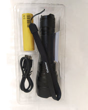 Load image into Gallery viewer, Oxlaser flashlight, strong light, rechargeable tactical flashlight LED camping outdoor hiking emergency flashlight