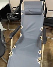 Load image into Gallery viewer, Wildaven Outdoor Folding Chaise Lounge Chair,Lay Flat Portable Lightweight Heavy-Duty Adjustable Camping Reclining Chair with Pillow