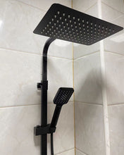 Load image into Gallery viewer, HMMHVV Shower Faucet Set, Wall Mount Square Rain Shower System Mixer Set, 10 Inch Rain Shower Head with Handheld Spray