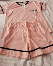 Load image into Gallery viewer, QXDLDHT Women's Pajama Short Set Soft Knitted Lounge Set