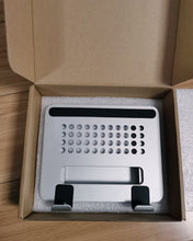 Load image into Gallery viewer, Chinco Star tablet support, adjustable and foldable aluminum solid up to 13.5-inch tablet holder, suitable for Microsoft Surface series tablets, iPad series, Samsung Galaxy Tabs, Amazon Kindle Fire, etc. Silver