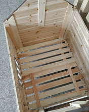 Load image into Gallery viewer, JrbenPETSGO dog house, clumsy small dog house with door, wooden indoor and outdoor pet house, waterproof pet house, with detachable roof, shelter for small pets, dogs, cats