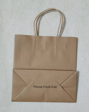 Load image into Gallery viewer, Three Foot Cat Brown Kraft Paper Bags With Handles ,Paper Gift Bags, Shopping Bags, Merchandise Bags