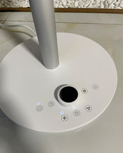 Load image into Gallery viewer, blusun electric folding table fan, adjustable height from table fan to vertical fan, 4 wind speed, 7200mAh large capacity USB rechargeable battery, detachable fan frame, easy to clean