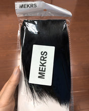 Load image into Gallery viewer, MEKRS wig,Short Straight Wigs for Women Black Synthetic Wig Shoulder Length Middle Parting Wig Heat Resistant Wig for Cosplay Daily Party Use 12”