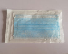 Load image into Gallery viewer, LundaTec Disposable 3 Ply Blue Face Masks - Blue Disposable Face Mask