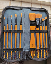 Load image into Gallery viewer, Ulike brush,Paint brushes Nylon Hair Artist Acrylic Paint Brushes for Acrylic Oil Watercolor, Face Nail Art, Miniature Detailing and Rock Painting