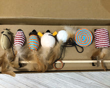 Load image into Gallery viewer, Moeking pet toy,Value Pack Soft Plush Catnip Cat Toys, Mice Toys with String Tails, Filled with Pure & Potent Catnip