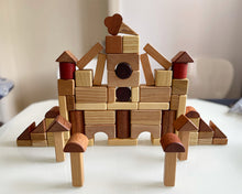 Load image into Gallery viewer, Motouren Toy Building Blocks, Wooden Toy Building Blocks-Geometric Wooden Blocks for Boys and Girls