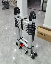 Load image into Gallery viewer, YOOKOO metal ladder,Folding Ladder Aluminum Telescopic Extension Steps | Slow Down Design Multi-Purpose Ladder
