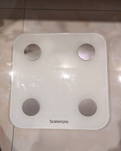 Load image into Gallery viewer, Scalenjoy weight scale, digital bathroom scale with body tape measure, LCD backlight display, high precision measurement, 6 mm tempered glass