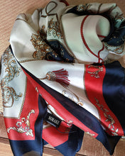 Load image into Gallery viewer, SORAKE Women's 100% Large Mulberry Silk Scarf Long Satin Scarf Fashion Designer Scarf Lightweight Scarf