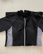 Load image into Gallery viewer, FLAXMAKER swimsuit,Short sleeve zipper bikini surf one-piece swimsuit