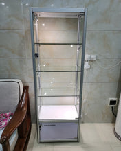 Load image into Gallery viewer, TIKBABA Clear Cabinet Acrylic Display Removable Shelf Case Plexiglass Showcase with Lock and Key