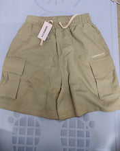 Load image into Gallery viewer, QADIPOLYYI Shorts,Men's Cotton Full Elastic Waist Cargo Performance Baseline Shorts