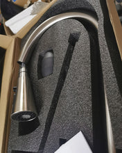 Load image into Gallery viewer, Sunfee Faucet ,with Pull Down Sprayer Brushed Nickel, High Arc Single Handle Kitchen Sink Faucet with Deck Plate, Commercial Modern rv Stainless Steel Kitchen Faucets