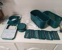 Load image into Gallery viewer, YOBAN vegetable slicer, 12 in 1, heavy-duty mandolin slicer potato onion chopper food chopper vegetable chopper with vegetable peeler, hand guard and container