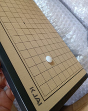 Load image into Gallery viewer, KJAI Go,Magnetic 19x19 Go Game Set Board (11-Inch) with Single Convex Plastic Go Stones - Folding, Portable & Travel-Size Set