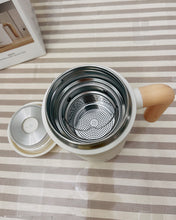 Load image into Gallery viewer, HEGARVII Cup Mug with Infuser and Lid, Wooden Handle