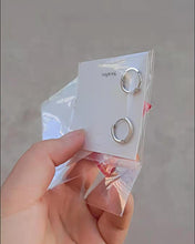 Load image into Gallery viewer, Seafox earrings,Sterling Silver Post Pave Cubic Zirconia  Hoop Earrings for Women