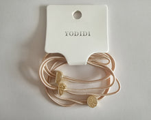 Load image into Gallery viewer, YODIDI Rubber band for hair, Fashion Hair Ties with Metal Circle Beads, Thin Hair Elastics Tie China