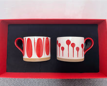 Load image into Gallery viewer, Kpfonyy cups,Ceramic Coffee Mug with Handle Tea Cup Large 13.5 oz Stackable Hand Painted Set of 2
