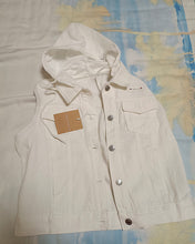 Load image into Gallery viewer, balabila bong vest, women's detachable hoodie denim vest button vest old jacket