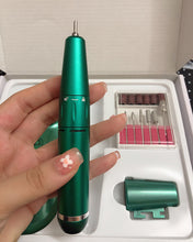 Load image into Gallery viewer, Milisa electric nail polisher, 30000rpm professional rechargeable nail drill kit, with 2000mAh mobile power bank portable electric acrylic nail tool, used for exfoliating, grinding and polishing nail machine,