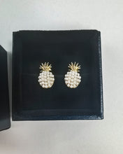Load image into Gallery viewer, TTBDPJC Pearl Pineapple Stud Earing Gold,Female Fashion Modern Earrings Gift Jewelry