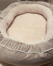 Load image into Gallery viewer, SREBAY Dog bed, Donut Dog Bed in Shag or Lux Fur, Machine Washable, High Bolster
