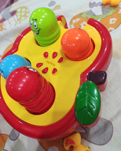 Load image into Gallery viewer, Yuuybe pop-up toy, interactive pop-up animal toy for toddlers, with 2 hammers to hit, stretchable caterpillars