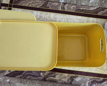Load image into Gallery viewer, Haootadiy Plastic Storage Box, Stackable Storage Case with Handle (Yellow)