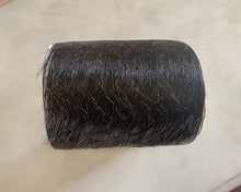 Load image into Gallery viewer, Time&Trave wig, dark black, slightly curly synthetic wigs with clip