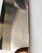 Load image into Gallery viewer, Long-tail cat kitchen knife, chopper-Chinese chef's knife-stainless steel kitchen knife-wooden handle-7 inches