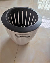 Load image into Gallery viewer, Mokewla flowerpot, automatic watering flowerpot, double inner basin, white
