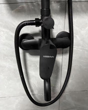 Load image into Gallery viewer, HMMHVV Shower Faucet Set, Wall Mount Square Rain Shower System Mixer Set, 10 Inch Rain Shower Head with Handheld Spray