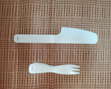 Load image into Gallery viewer, Acnusik disposable tableware, 3 pieces, made of food-grade plastic, portable, lunch, outdoor travel, party, dinner, camping