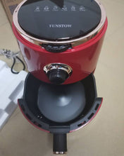 Load image into Gallery viewer, YUNSTOW air fryer, a compact oil-free oven 30 recipes up to 500 degrees Fahrenheit One-touch tempered glass screen 9 cooking functions Free up counter space Suitable for a family of 3-5 people Quiet