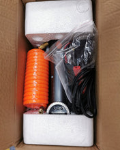 Load image into Gallery viewer, Fivklemnz car air pump, electric air compressor tire inflator AC/DC portable car-DC 12V, household-AC 110V, high-end, with digital pressure gauge, car tire air pump, motorcycle, bicycle, basketball, etc.