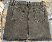 Load image into Gallery viewer, Ganbe skirt,Casual Mid Waisted Pockets Denim Jean Short Skirt