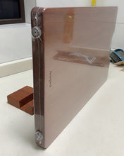 Load image into Gallery viewer, Aooped kitchen wooden cutting board with stainless steel handle, suitable for meat, cheese and vegetables, 14 x 10 inches