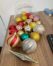 Load image into Gallery viewer, BOBOLUNA Christmas tree ornaments, 25 pieces, mix and match Christmas tree decoration kit