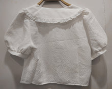 Load image into Gallery viewer, Laijianwang top, women's short-sleeved top openwork jacquard shruggedian