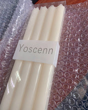 Load image into Gallery viewer, Yoscenn scented candle, 4 tall cone candles-10 inch white drip-free, odorless dinner candle-paraffin wax with cotton wick-8 hours burning time