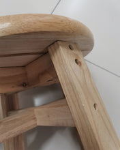 Load image into Gallery viewer, Edendirect- Kids Stool, Grown Oak, Plant Stand, Handcrafted Solid Wood Stool,Small Short Stool