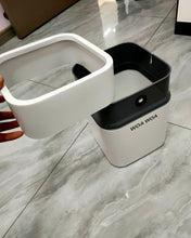 Load image into Gallery viewer, WOA WOA garbage can,Liter Slim Plastic Trash Can with Lid, White Modern Garbage Container Bin
