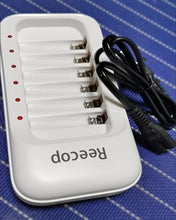 Load image into Gallery viewer, Reecop battery charger, Ni-MH AA & AAA Battery Charger With USB Port for Rechargeable Batteries